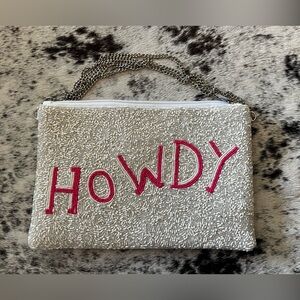 Beaded “Howdy” Purse/ Clutch